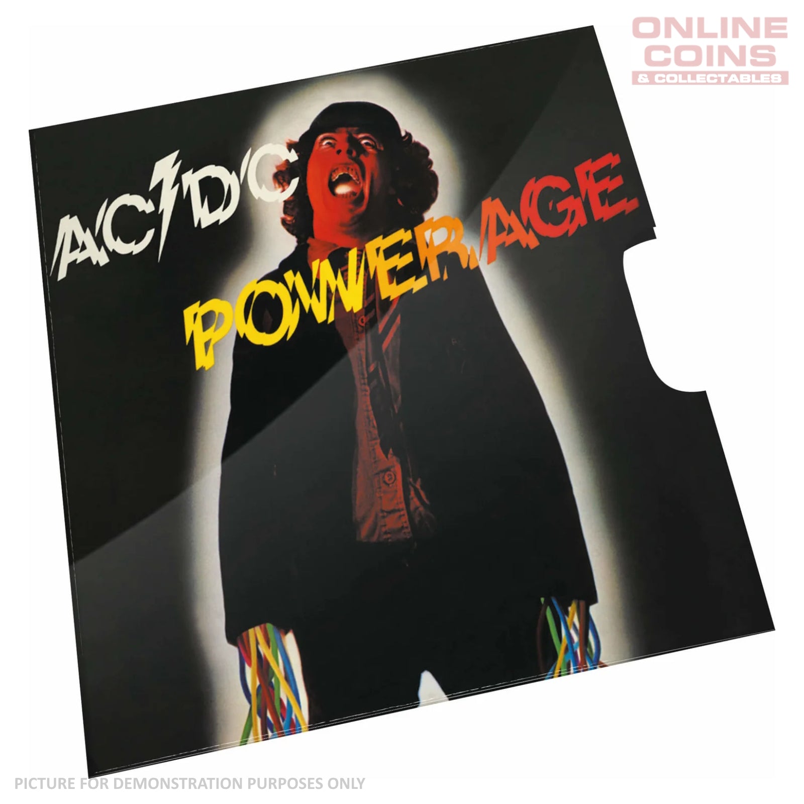 2023 20c CuNi Coloured Uncirculated Carded Coin - AC/DC 45th anniversary - Powerage